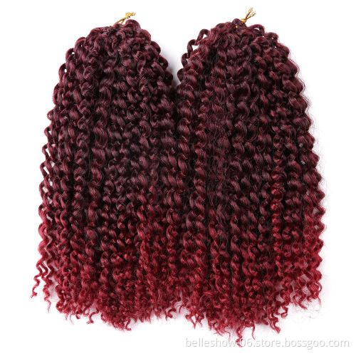 Hot sell Mali Bob 12'' 2packs Synthetic Curly Crochet Braid Hair Extensions Ombre braiding Bohemian Malibob Twist hair